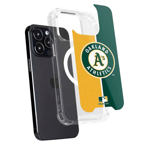 MLB Oakland Athletics Split iPhone 15 Pro Max MagSafe Case