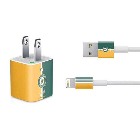 MLB Oakland Athletics Split iPhone Charger (5W USB) Skin