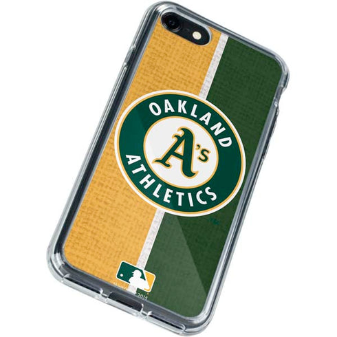 MLB Oakland Athletics Split iPhone SE (2nd & 3rd Gen) Clear Case