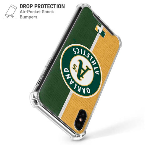 MLB Oakland Athletics Split iPhone XS Max Clear Case