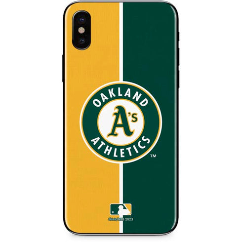 MLB Oakland Athletics Split iPhone XS Skin
