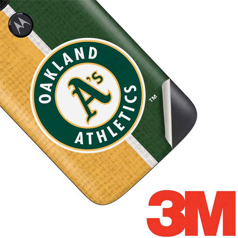 MLB Oakland Athletics Split Moto E5 Play Skin