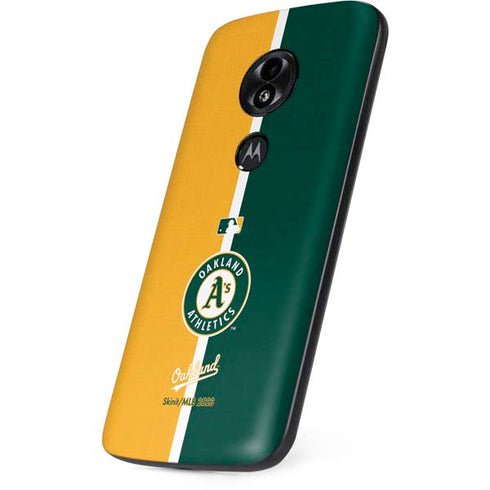 MLB Oakland Athletics Split Moto E5 Play Skin