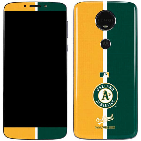MLB Oakland Athletics Split Moto E5 Plus Skin