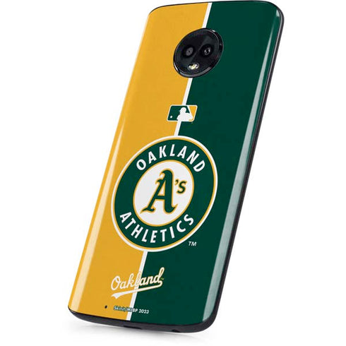MLB Oakland Athletics Split Moto G6 Skin