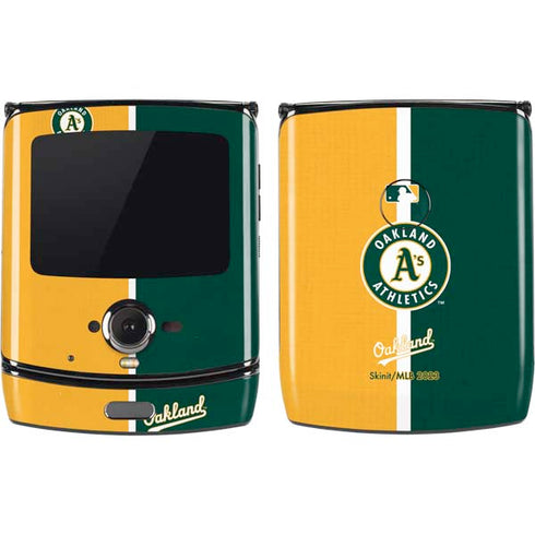 MLB Oakland Athletics Split Motorola RAZR Skin