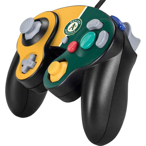 MLB Oakland Athletics Split Nintendo GameCube Controller Skin