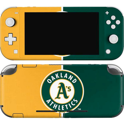 MLB Oakland Athletics Split Nintendo Switch Lite Skin