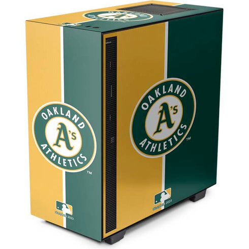 MLB Oakland Athletics Split NZXT H510 Compact ATX Mid-Tower Case Skin