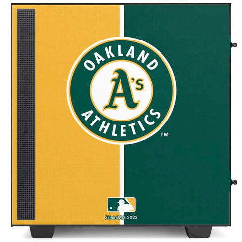 MLB Oakland Athletics Split NZXT H510 Compact ATX Mid-Tower Case Skin