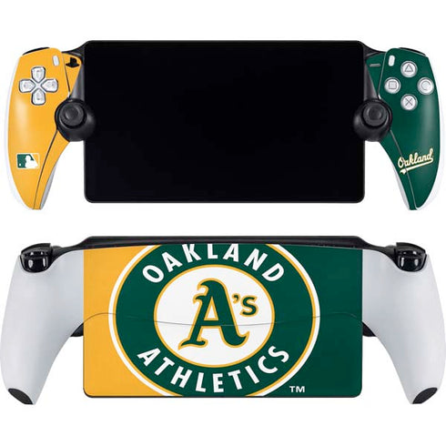 MLB Oakland Athletics Split PlayStation Portal Remote Player Skin