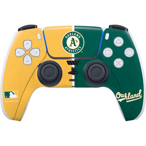 MLB Oakland Athletics Split PS5 Controller Skin
