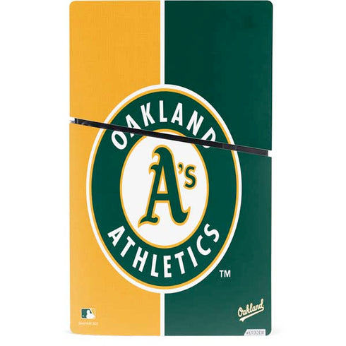MLB Oakland Athletics Split PS5 Slim Digital Edition Console Skin