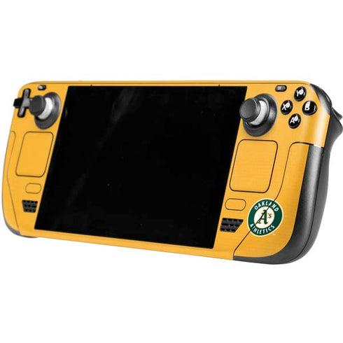 MLB Oakland Athletics Split Steam Deck Handheld Gaming Computer Skin