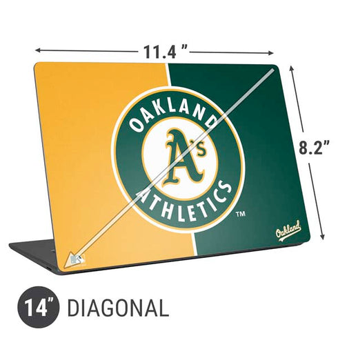 MLB Oakland Athletics Split Universal Laptop 14in (11.4 x 8.2in) Skin