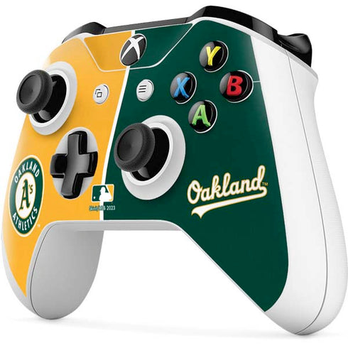 MLB Oakland Athletics Split Xbox One S Controller Skin