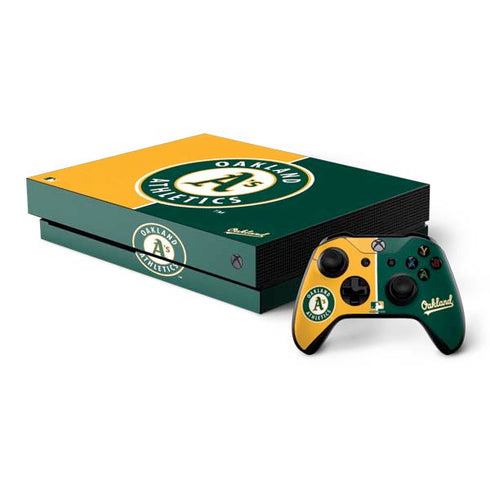 MLB Oakland Athletics Split Xbox One X Bundle Skin