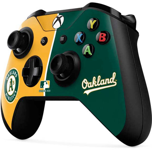 MLB Oakland Athletics Split Xbox One X Controller Skin