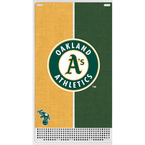 MLB Oakland Athletics Split Xbox Series S Console Skin
