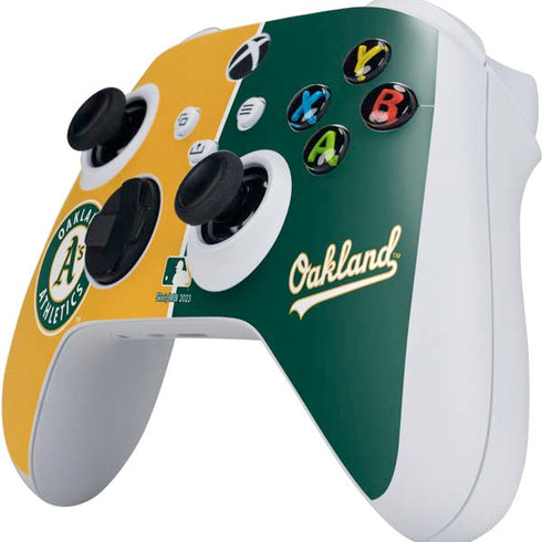 MLB Oakland Athletics Split Xbox Series S Controller Skin