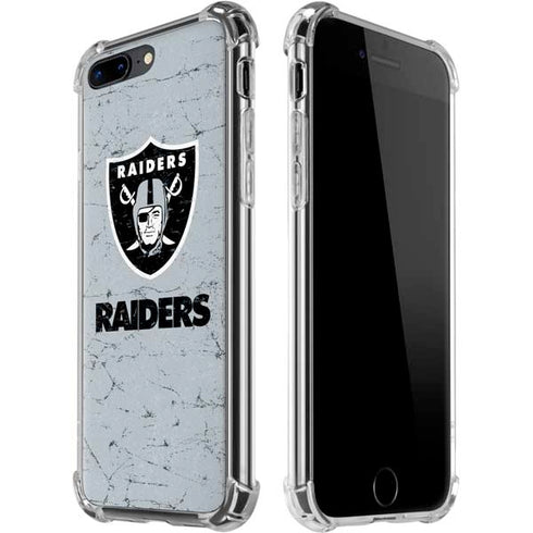 NFL Las Vegas Raiders - Alternate Distressed iPhone 7/8 Plus Clear Case