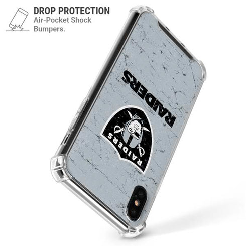 NFL Las Vegas Raiders - Alternate Distressed iPhone X/XS Clear Case