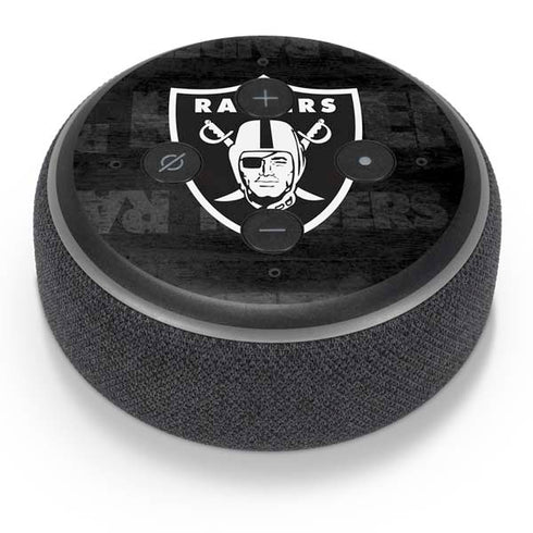 NFL Las Vegas Raiders Black & White Amazon Echo Dot Skin