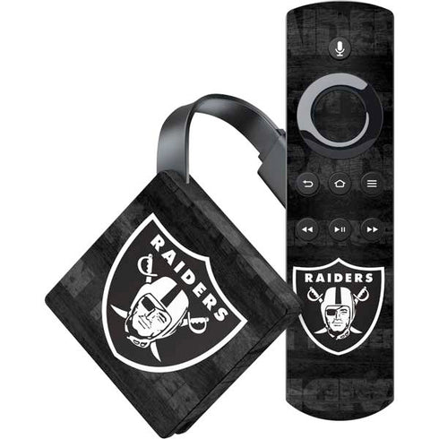 NFL Las Vegas Raiders Black & White Amazon Fire TV Skin