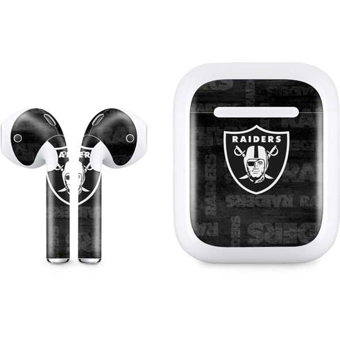 NFL Las Vegas Raiders Black & White Apple AirPods Skin