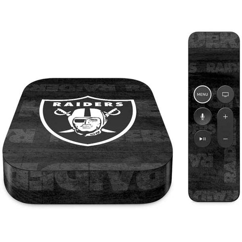 NFL Las Vegas Raiders Black & White Apple TV Skin