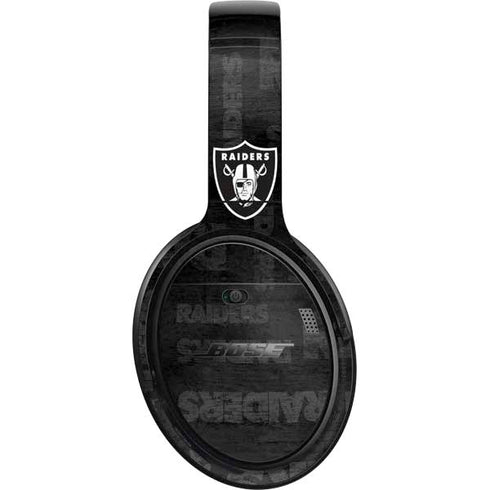 NFL Las Vegas Raiders Black & White Bose QuietComfort 35 II Headphones Skin