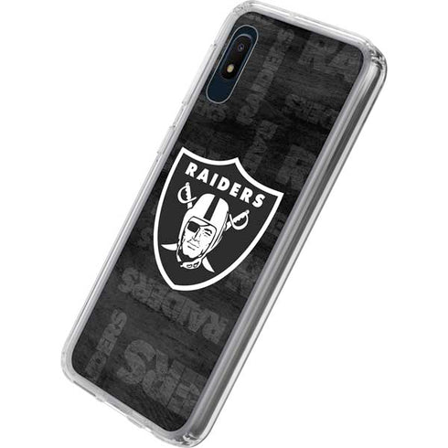 NFL Las Vegas Raiders Black & White Galaxy A10e Clear Case