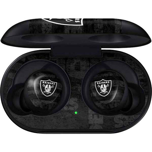 NFL Las Vegas Raiders Black & White Galaxy Buds Skin