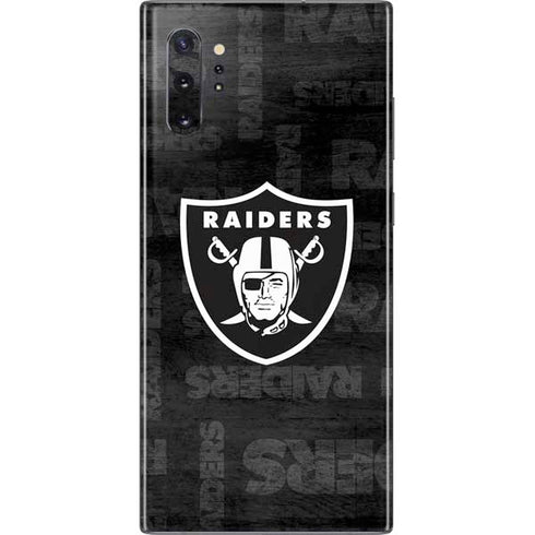 NFL Las Vegas Raiders Black & White Galaxy Note 10 Plus Skin