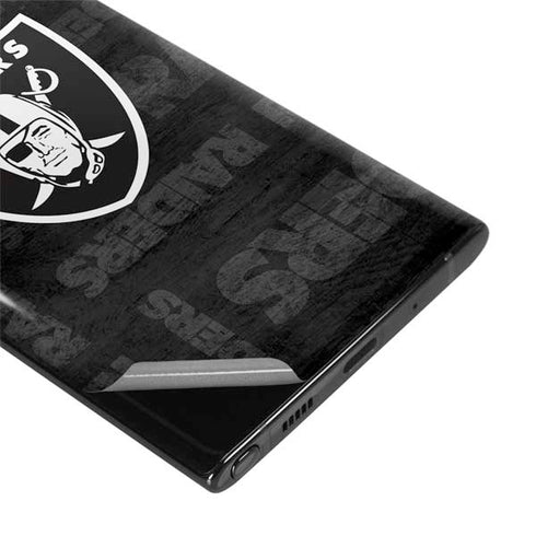 NFL Las Vegas Raiders Black & White Galaxy Note 10 Plus Skin