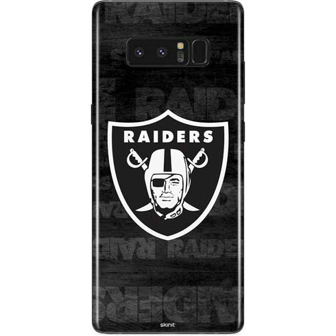 NFL Las Vegas Raiders Black & White Galaxy Note 8 Skin