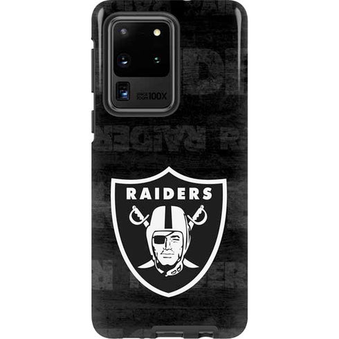 NFL Las Vegas Raiders Black & White Galaxy S20 Ultra 5G Pro Case