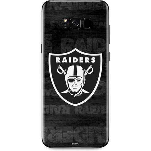 NFL Las Vegas Raiders Black & White Galaxy S8 Skin