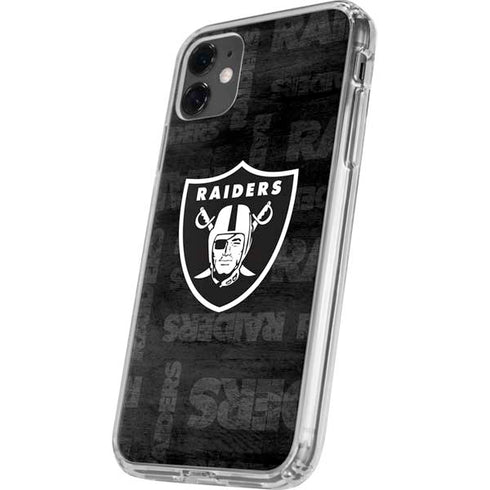 NFL Las Vegas Raiders Black & White iPhone 11 Clear Case