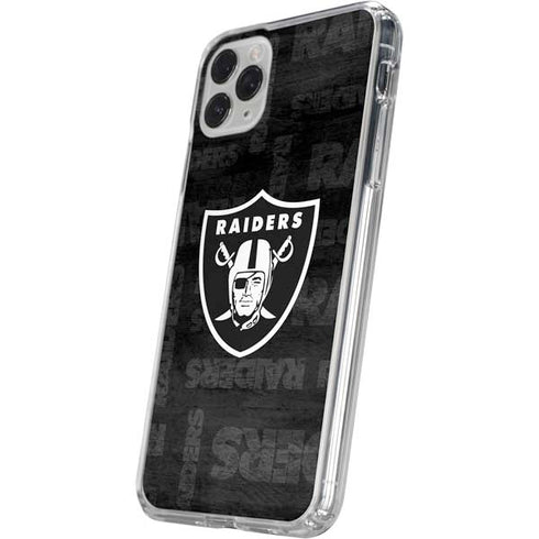 NFL Las Vegas Raiders Black & White iPhone 11 Pro Clear Case