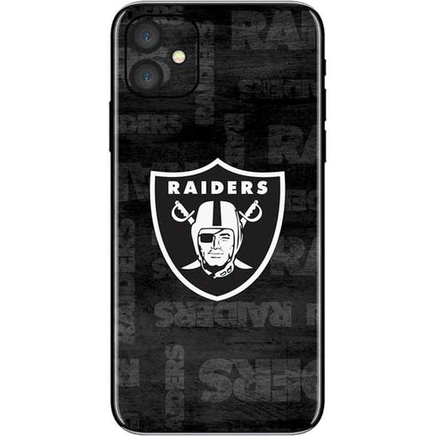 NFL Las Vegas Raiders Black & White iPhone 11 Skin