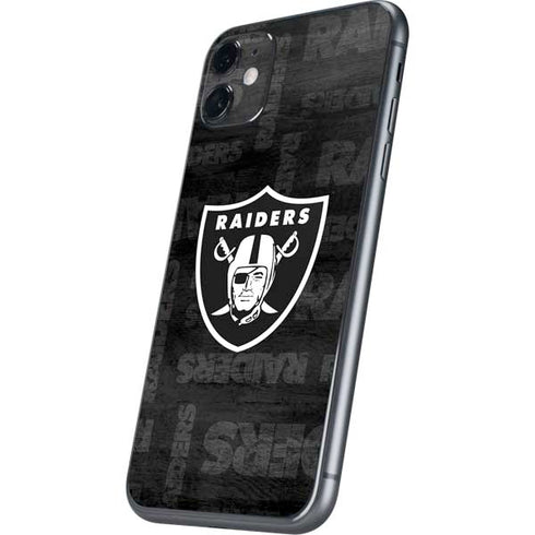 NFL Las Vegas Raiders Black & White iPhone 11 Skin