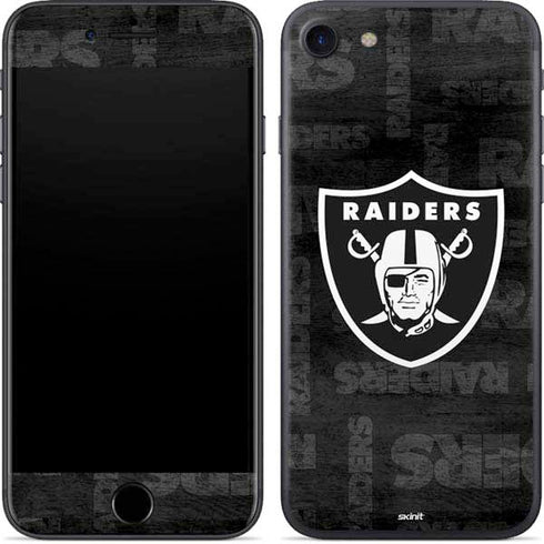 NFL Las Vegas Raiders Black & White iPhone 7 Skin