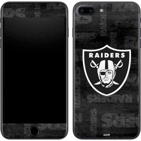 NFL Las Vegas Raiders Black & White iPhone 8 Plus Skin