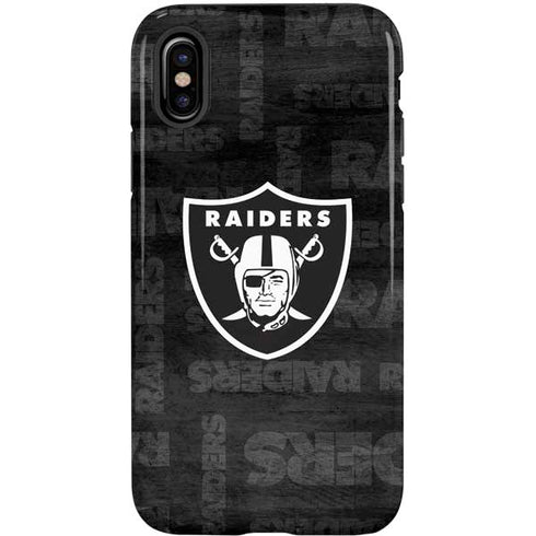NFL Las Vegas Raiders Black & White iPhone X Pro Case