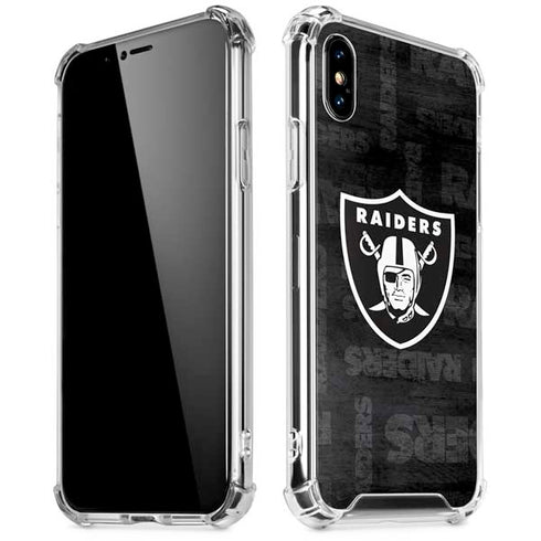 NFL Las Vegas Raiders Black & White iPhone X/XS Clear Case