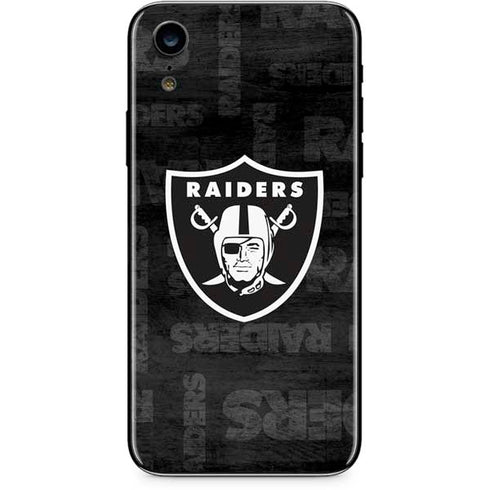 NFL Las Vegas Raiders Black & White iPhone XR Skin