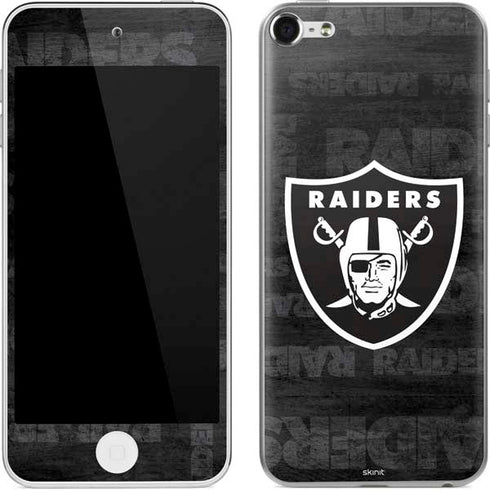 NFL Las Vegas Raiders Black & White Apple iPod Skin