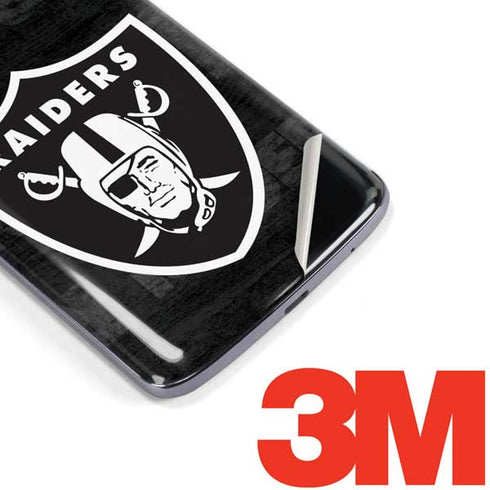 NFL Las Vegas Raiders Black & White Moto E5 Plus Skin