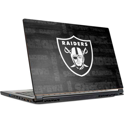 NFL Las Vegas Raiders Black & White MSI GS65 Stealth Laptop Skin